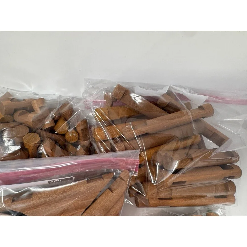 Vintage Lincoln Logs Wooden Building Pieces Lot ~290 Pieces Sorted Clean (B)